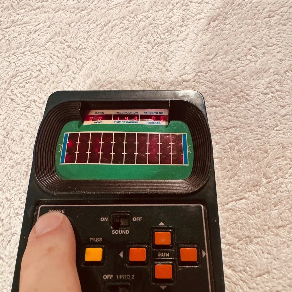 Vintage Mattel Classic Football Handheld Electronic Game 2002 - Tested & Working